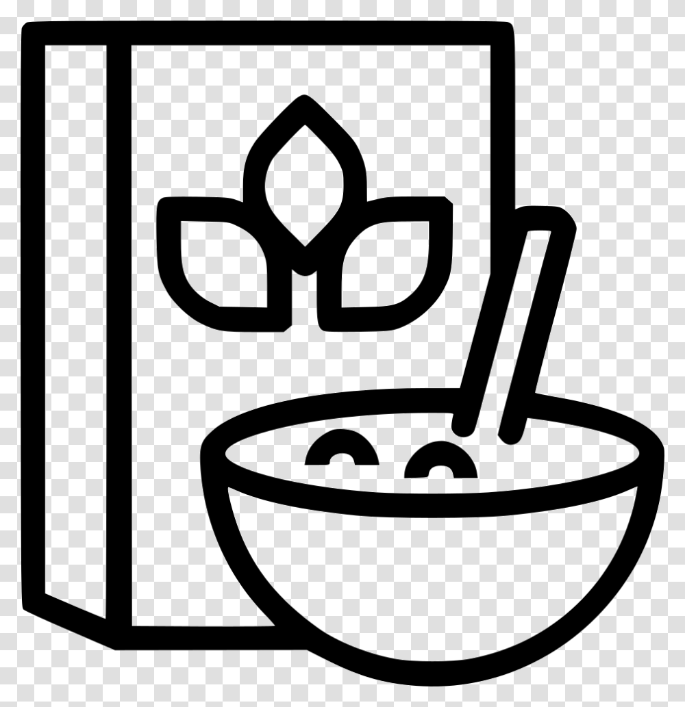 Cereals Cereal Icon, Bowl, Meal, Food, Stencil Transparent Png
