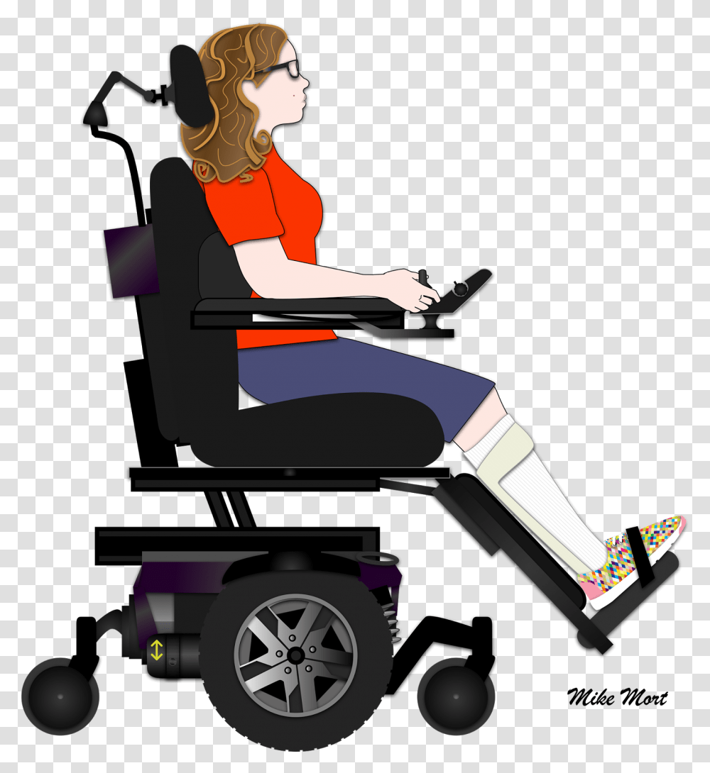 Cerebral Palsy Power Wheelchair, Furniture, Person, Human, Sitting Transparent Png