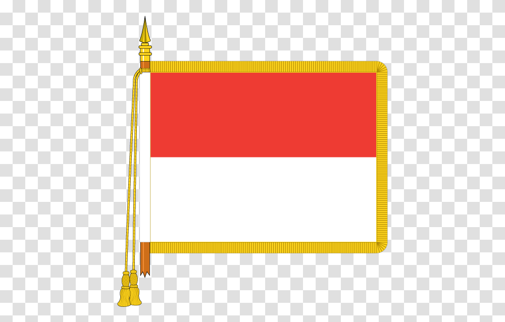 Ceremonial Indonesia Flag Gold Fringe Uk Flag, Symbol, Text, Scroll, American Flag Transparent Png