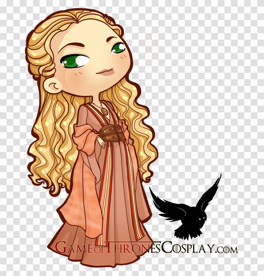 Cersei Game Of Thrones Cartoon, Person, Human, Girl, Female Transparent Png