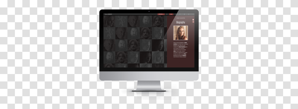 Cersei Lannister Led Backlit Lcd Display, Person, Human, Monitor, Screen Transparent Png