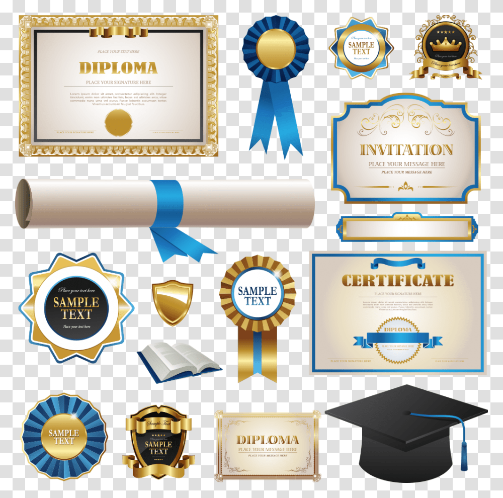 Certificate Background Vector Certificate Design, Diploma, Document Transparent Png