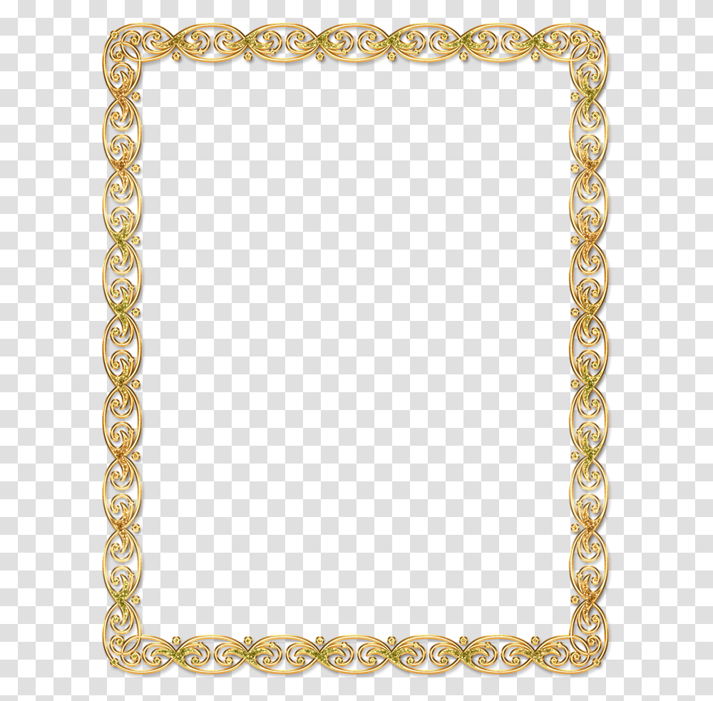 Certificate Border Background Gold Border, Chain Transparent Png