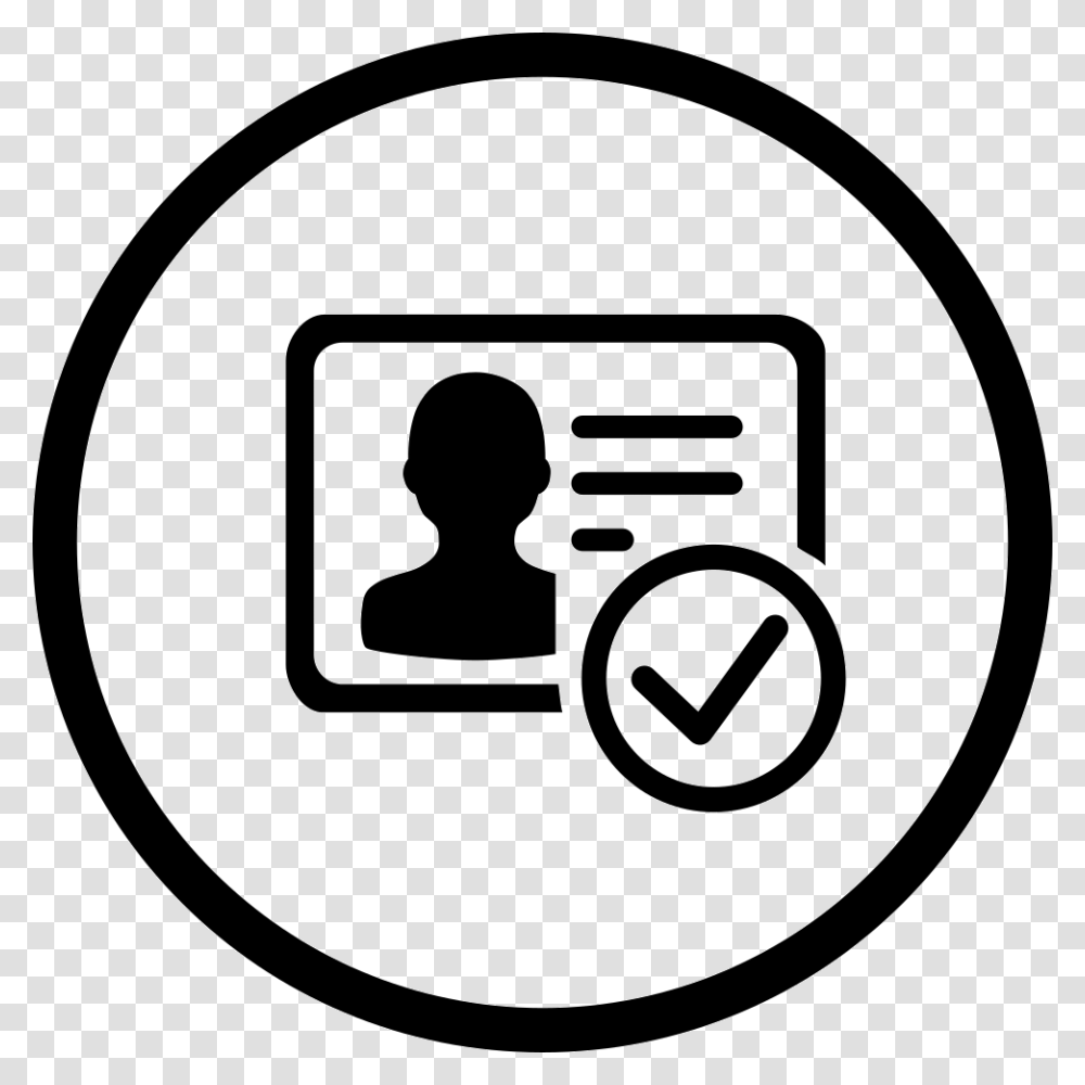 Certification Employee Verification Icon, Person, Label Transparent Png