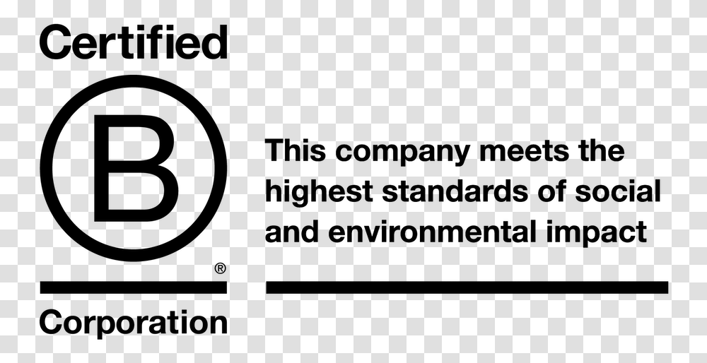 Certified B Corp Logo With Tag Certified B Corporation, Gray, World Of Warcraft Transparent Png