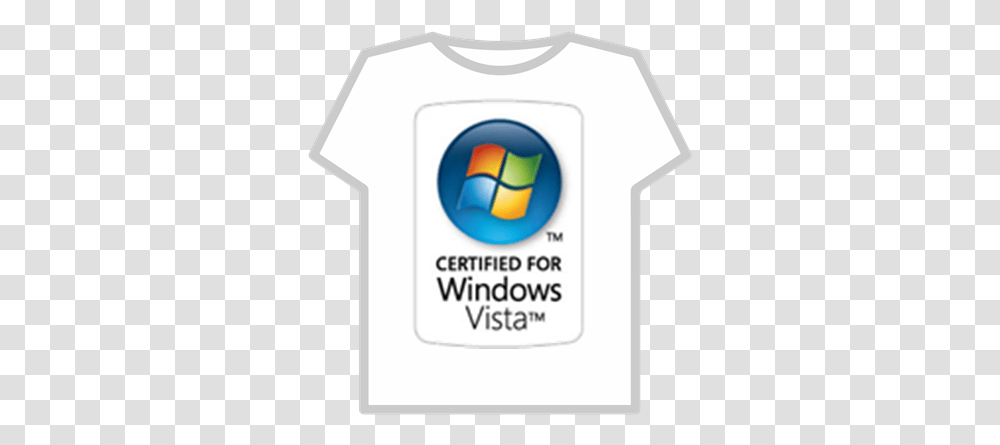 Certified For Windows Vista Roblox Certified For Windows Vista, Clothing, Apparel, Shirt, Text Transparent Png