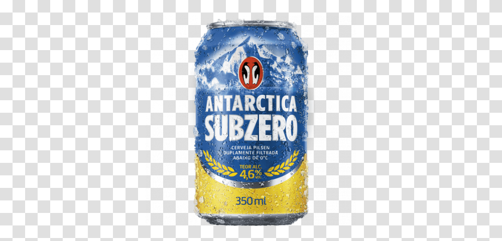 Cerveja Antarctica Sub Zero Lata 350ml Antartica, Beverage, Drink, Lager, Beer Transparent Png