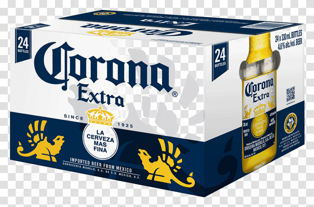 Cerveza Modelo Corona Extra Logo, Box, Cardboard, Carton Transparent Png