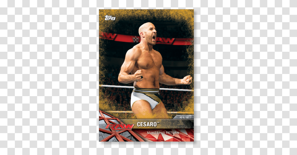 Cesaro 2017 Wwe Road To Wrestlemania Base Cards Poster Cesaro, Person, Land, Outdoors Transparent Png