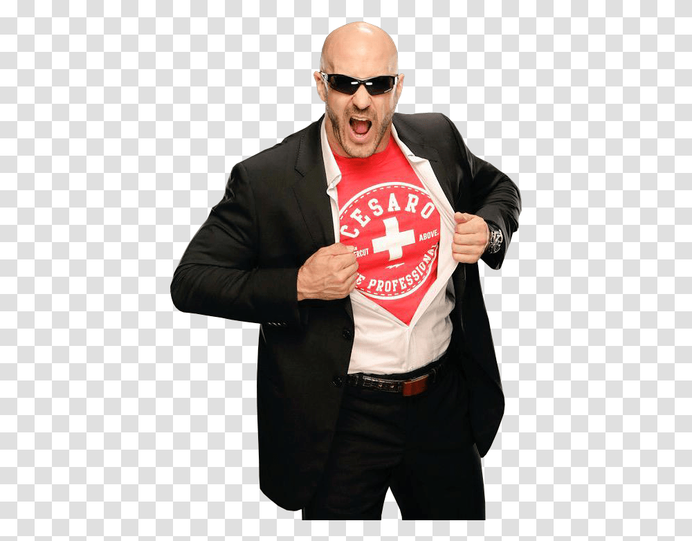 Cesaro Free Image Cesaro, Sunglasses, Person, Suit Transparent Png