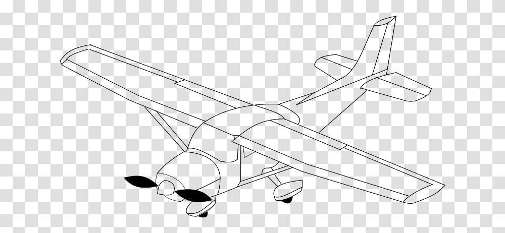 Cessna Drawing Outline Draw A Airplane With A Banner, Gray, World Of Warcraft Transparent Png