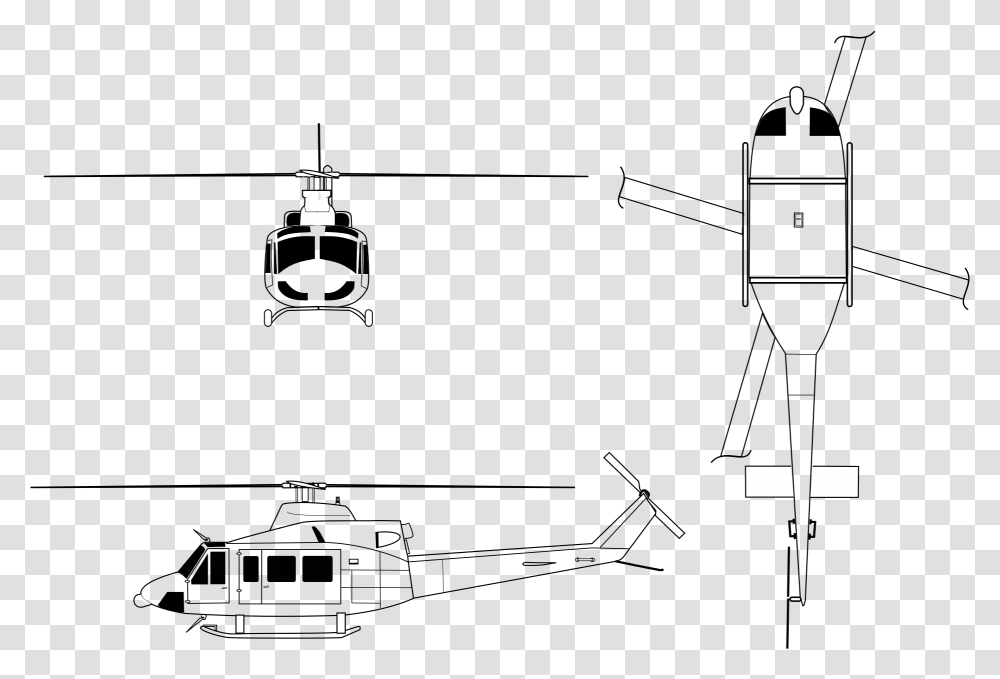 Ch 146 Griffon Blueprint Huey Helicopter Twin, Gauge, Plot Transparent Png