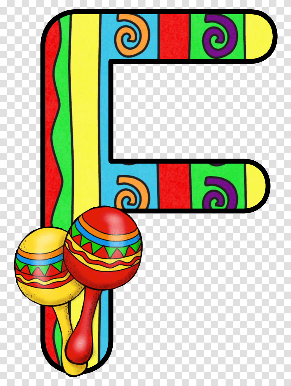 Ch B Alfabeto May 5 Th De Kid Sparkz Fiesta Clipart Letters, Food, Egg, Musical Instrument Transparent Png