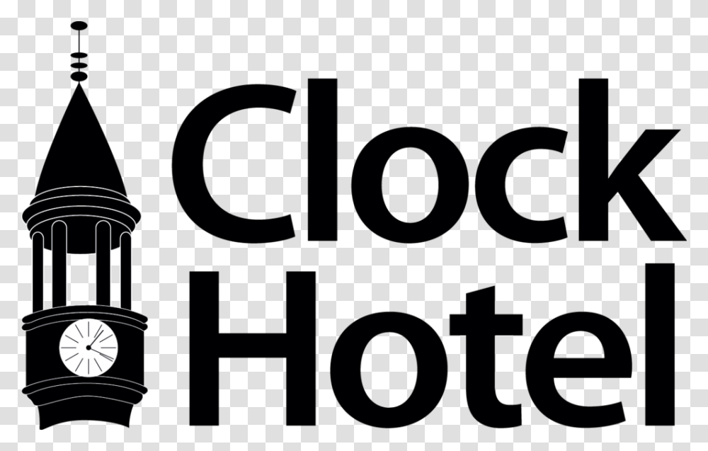 Ch Logo Black 2016 Clock Hotel, Clock Tower, Architecture, Building, Gray Transparent Png