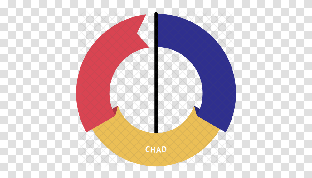 Chad Flag Icon Of Flat Style Circle, Number, Symbol, Text, Brick Transparent Png