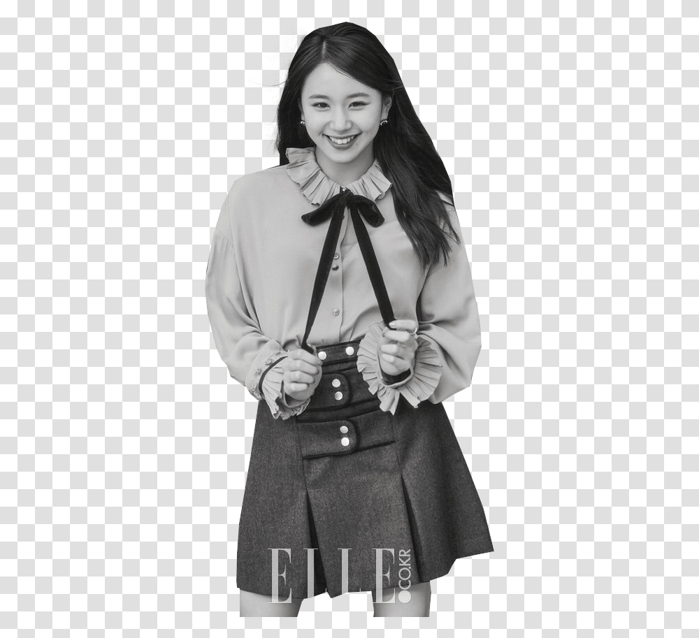 Chaeyoung Twice Fancy Fancy You Twicepng Twice Photoshoot Elle Chaeyoung Apparel Coat Suspenders Transparent Png Pngset Com