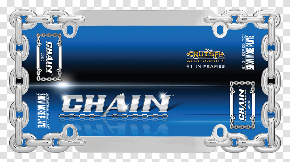 Chain Chrome License Plate Frame, Label, Weapon Transparent Png