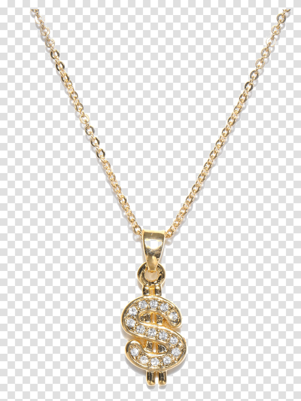 Chain Gold Dollar, Pendant, Necklace, Jewelry, Accessories Transparent Png