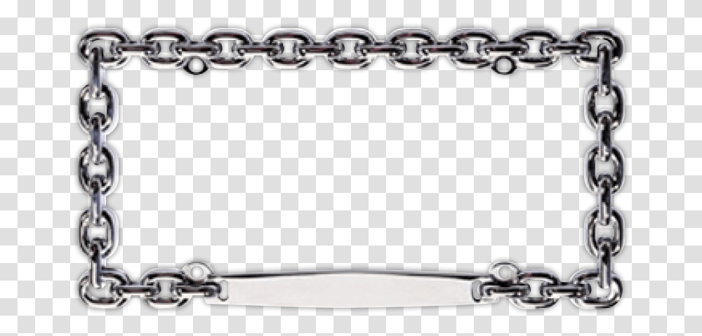 Chain License Plate Frame, Bracelet, Jewelry, Accessories, Accessory Transparent Png