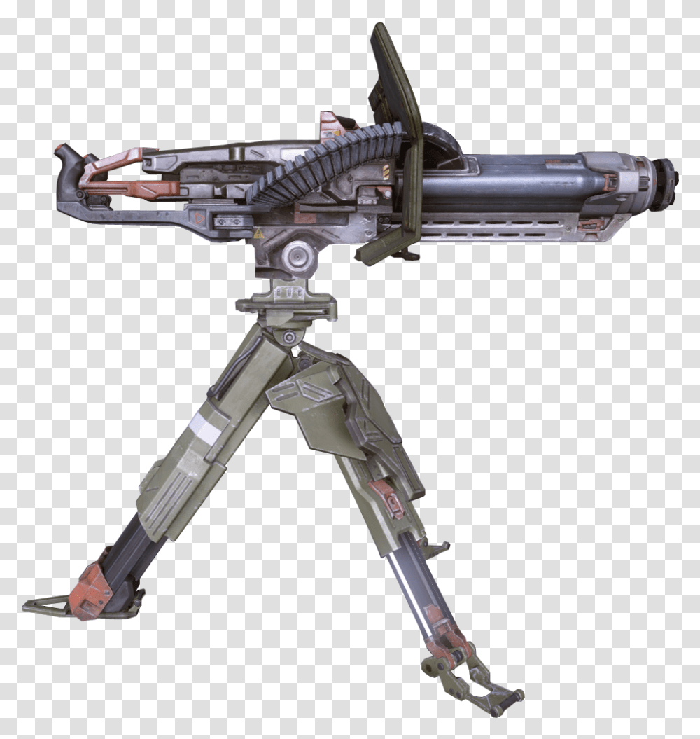 Chaingun Turret Halo 5 Machine Gun, Weapon, Weaponry, Rifle Transparent Png
