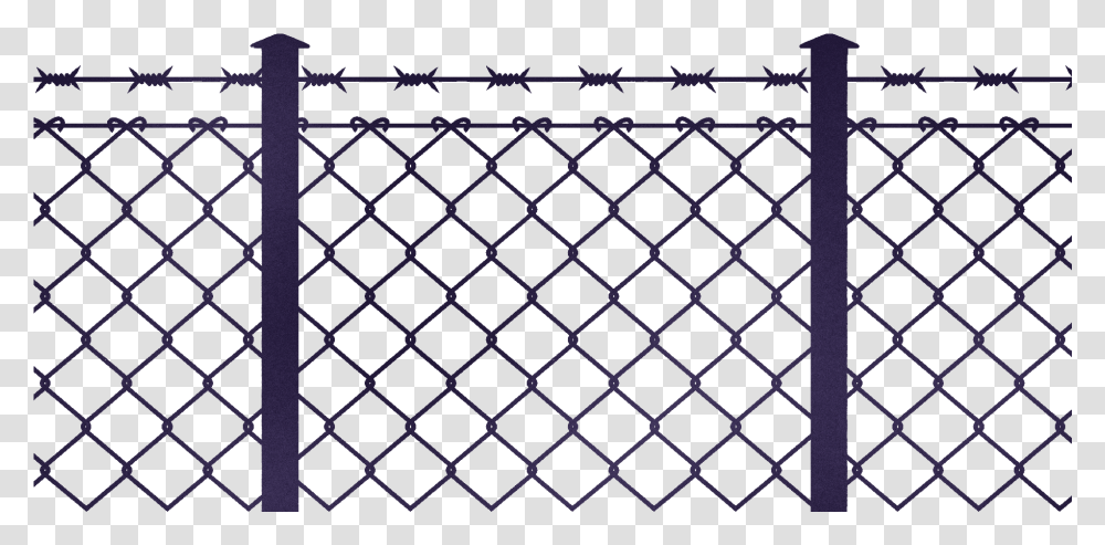 Chainlink Fence Barbed Wire Fence, Pattern, Ornament Transparent Png