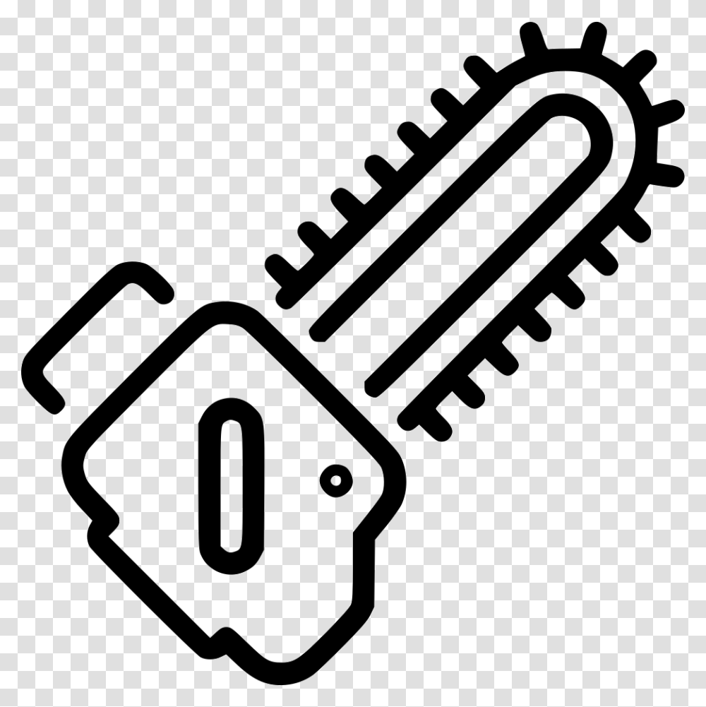 Chainsaw Chain Saw Icon, Key, Machine, Gear, Stencil Transparent Png