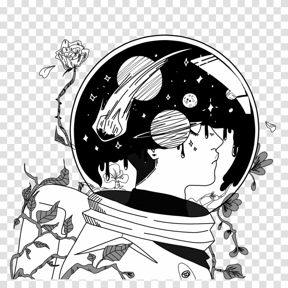 Chainsaw Clipart Drawing Astronaut, Comics, Book, Manga, Helmet Transparent Png