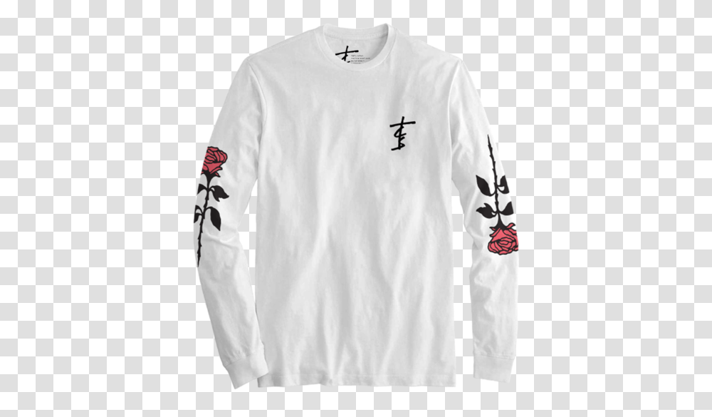 Chainsmokers Roses Long Sleeve Tee, Apparel, Person, Human Transparent Png