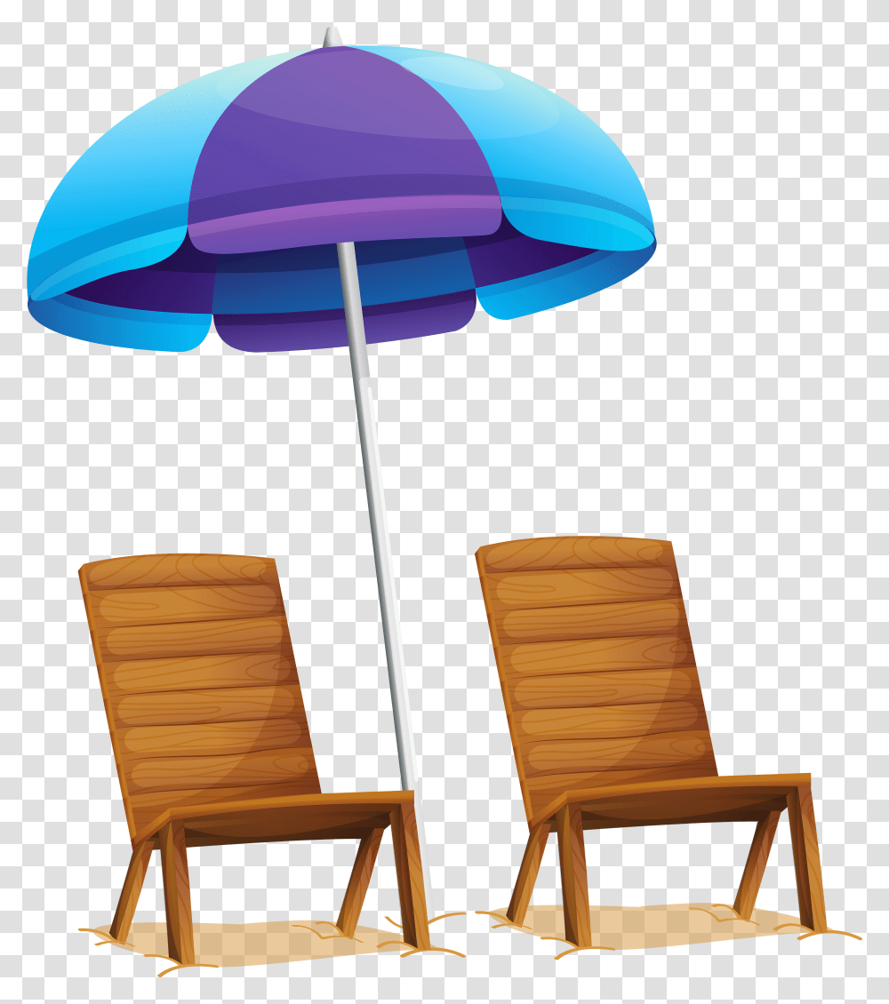 Chair Clip Art Beach Chair With Umbrella, Furniture, Lamp, Apparel Transparent Png