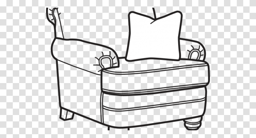 Chair Clipart Side View Club Chair Clipart, Furniture, Couch, Cushion Transparent Png
