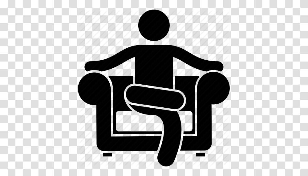 Chair Couch Lounge Man People Sitting Sofa Icon, Furniture, Piano, Leisure Activities, Musical Instrument Transparent Png