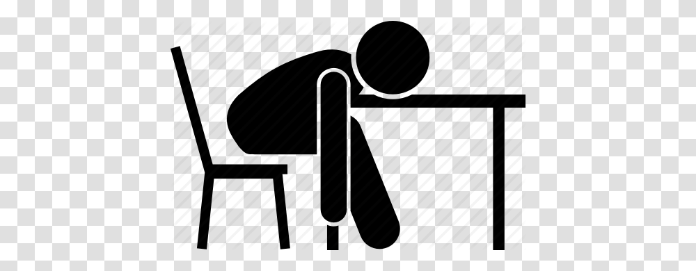 Chair Exhausted Man Sitting Sleeping Table Tired Icon, Piano, Silhouette, Sport Transparent Png