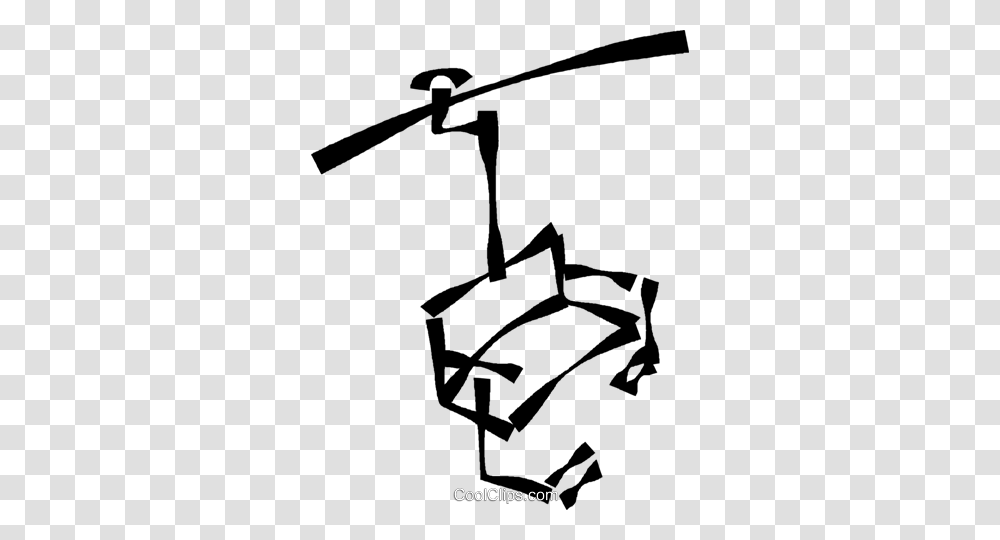 Chair Lift Royalty Free Vector Clip Art Illustration, Utility Pole, Drawing, Transportation, Vehicle Transparent Png