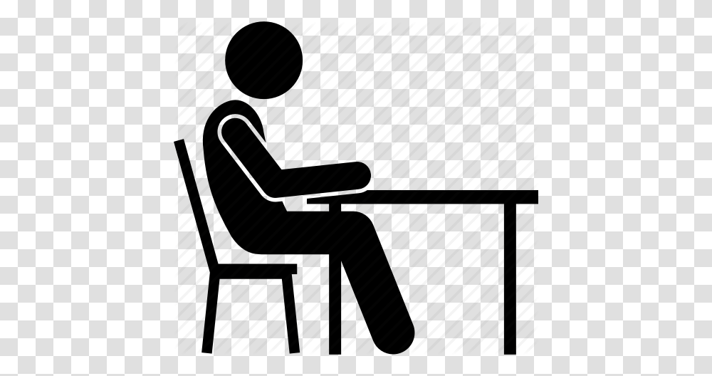 Chair People Sitting Table Icon, Furniture, Piano, Leisure Activities, Musical Instrument Transparent Png