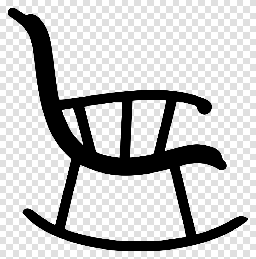 Chair Rocking Chair Outline Vector, Furniture Transparent Png