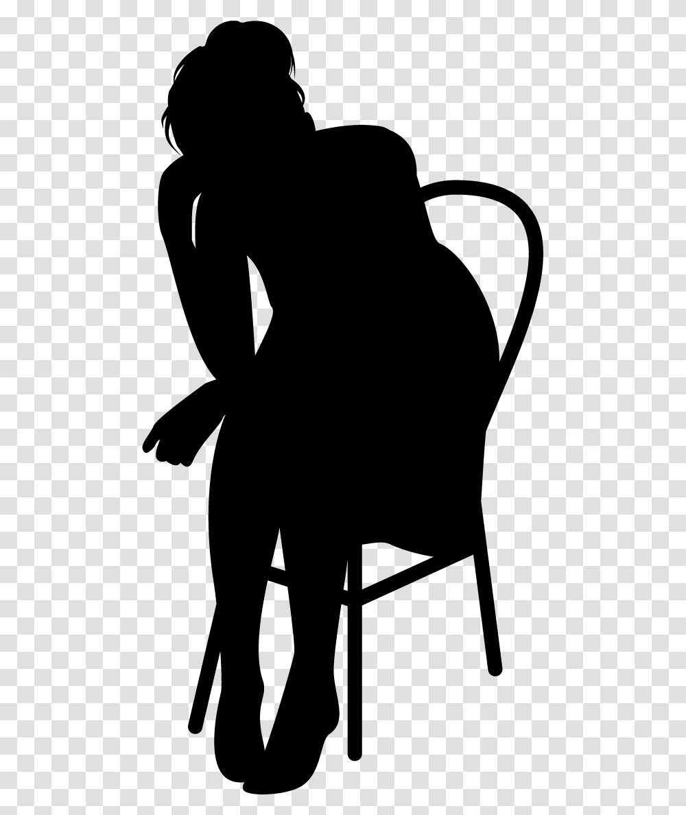 Chair Silhouette Sitting Silhouette, Gray, World Of Warcraft Transparent Png