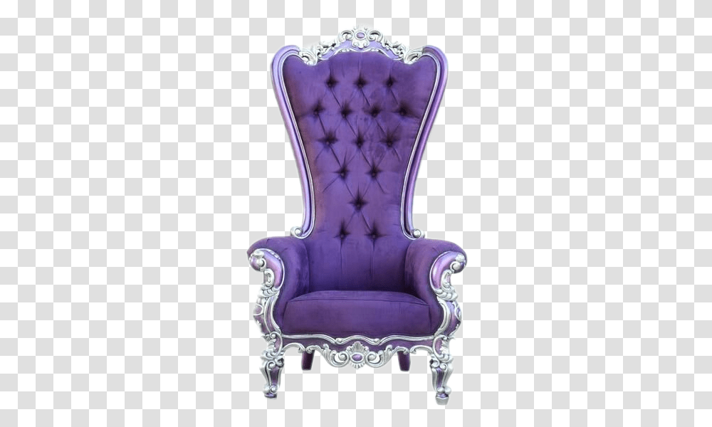 Chair Throne Queen Purple Sticker By Amethystcd Purple Royal Throne Chair, Furniture Transparent Png