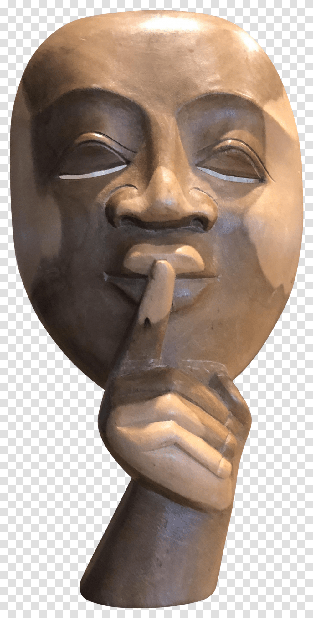 Chairish Small Logo Bronze Sculpture, Head, Figurine, Person, Human Transparent Png