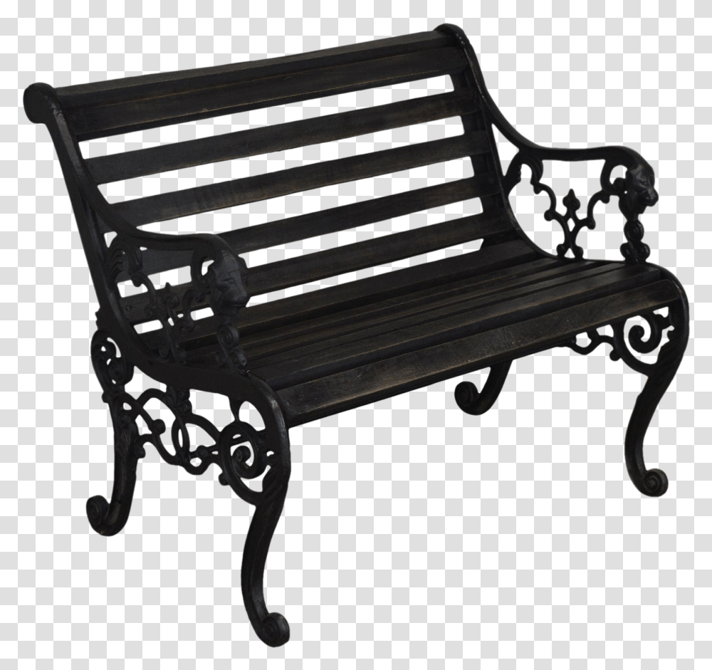 Chairish Small Logo Cast Iron Park Bench Grapes, Furniture Transparent Png