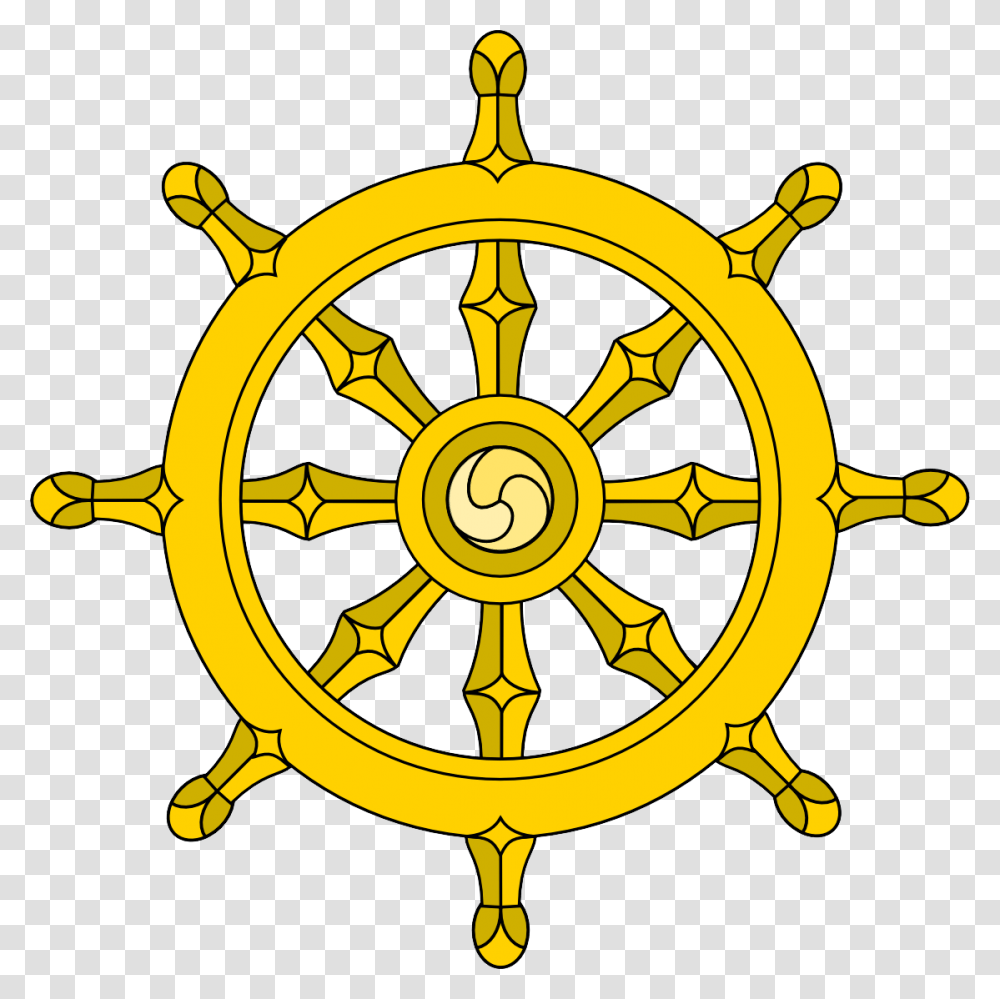 Chakra Dharma Wheel, Steering Wheel, Logo, Trademark Transparent Png