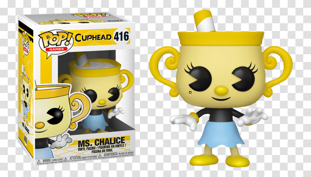 Chalice Cuphead Funko Ms Chalice, Toy, Coffee Cup, Pottery, Trophy Transparent Png