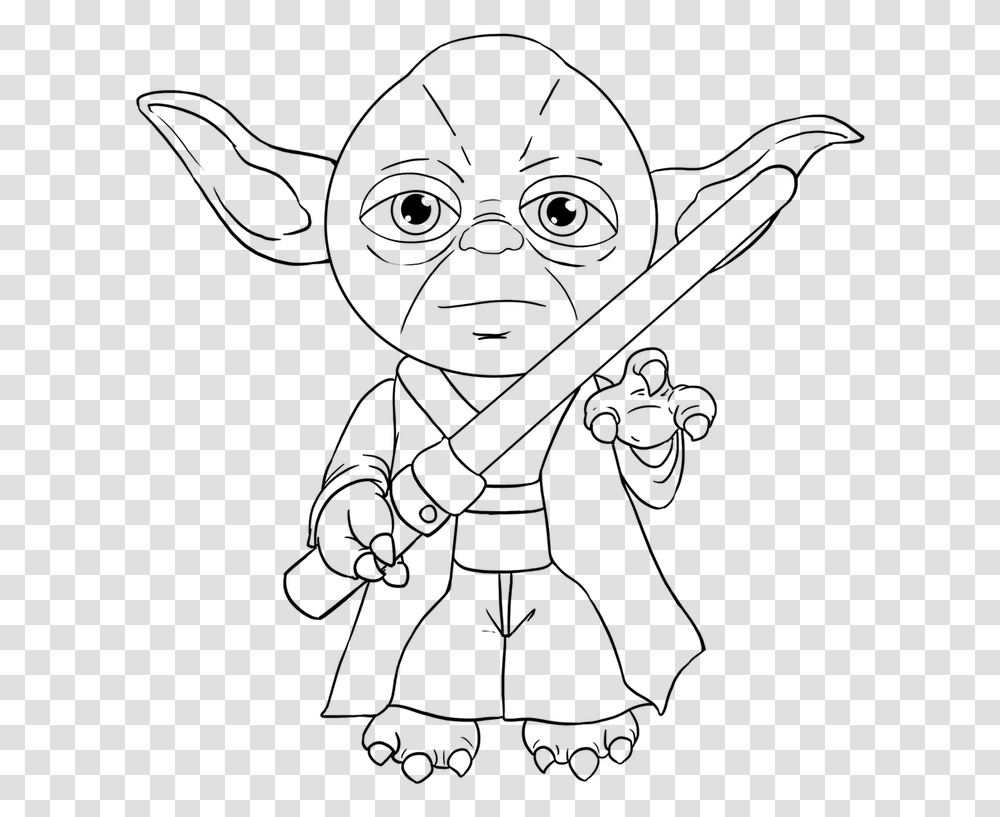 Chalk Drawing Clipart Draw Yoda Step By Step, Gray, World Of Warcraft Transparent Png