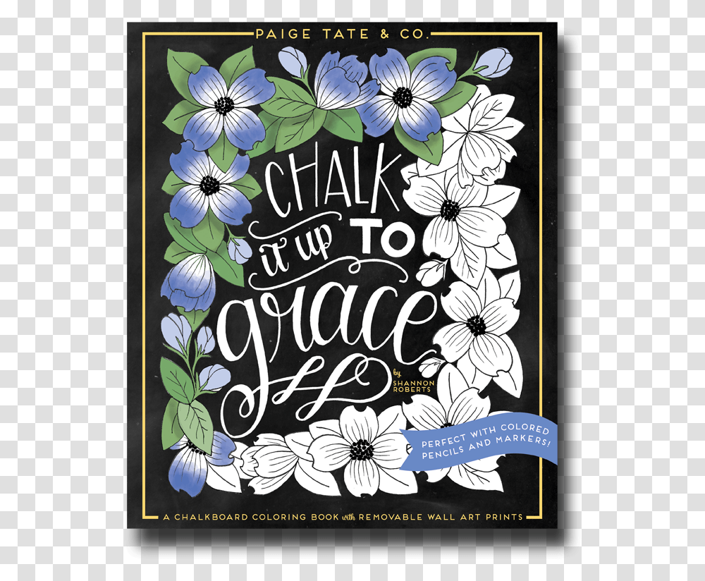 Chalk It Up To Grace Adult Coloring Book Coloring Book, Floral Design, Pattern Transparent Png