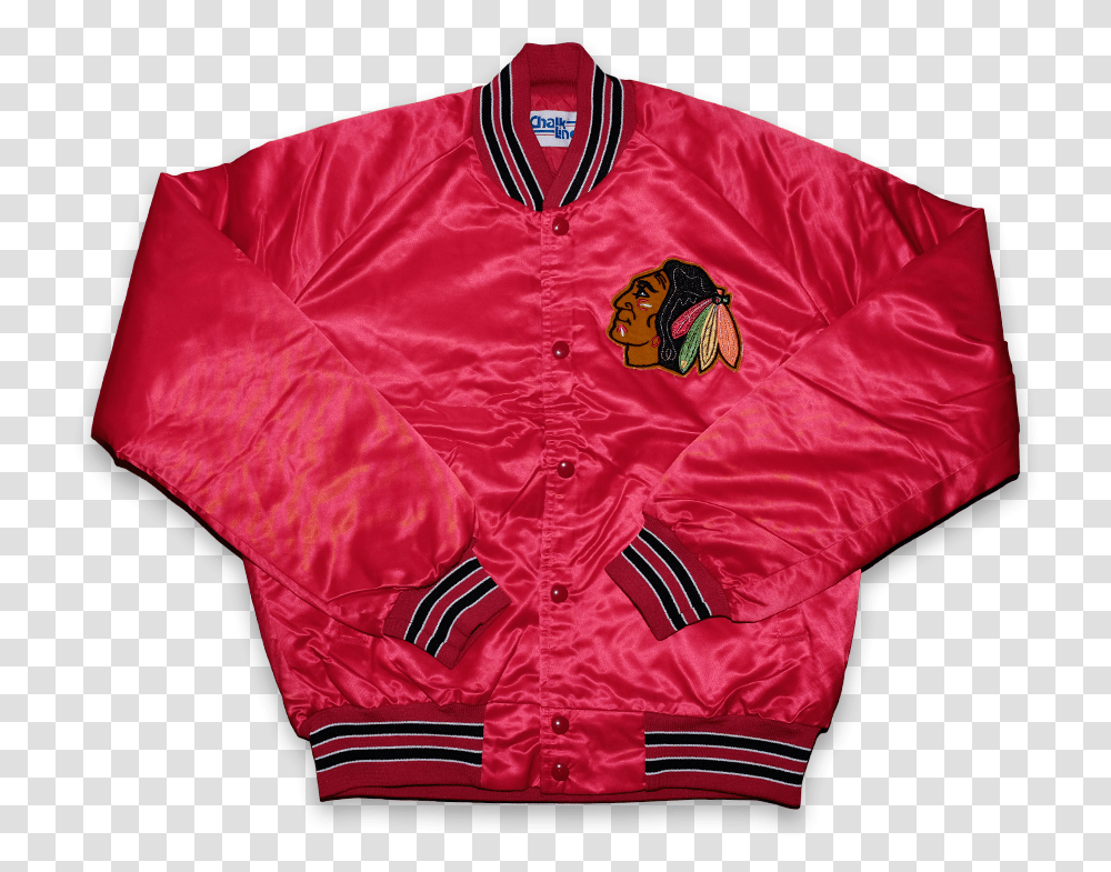 Chalk Line Chicago Black Hawks Jacket Sweater, Clothing, Apparel, Coat, Honey Bee Transparent Png