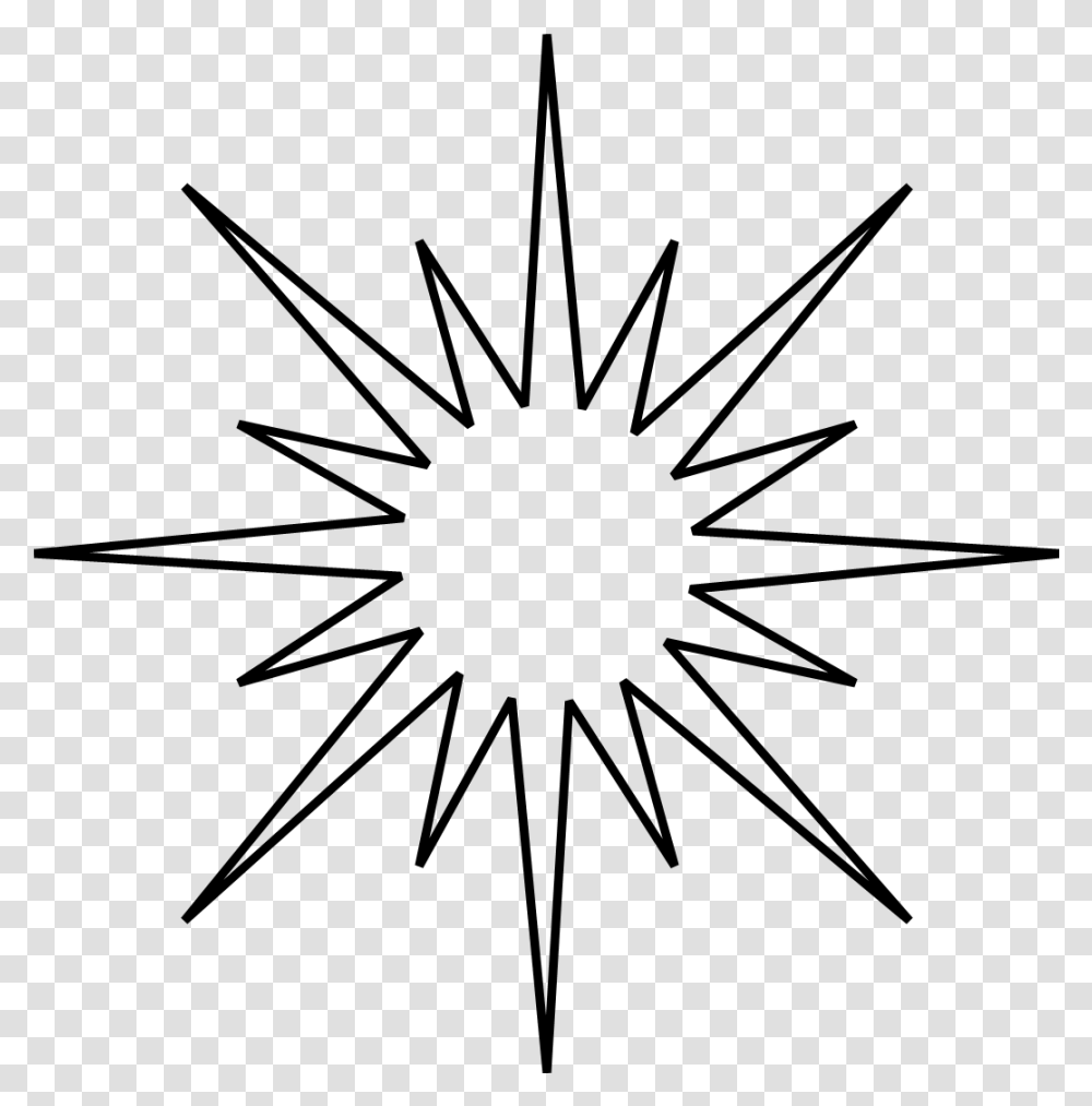 Chalk Stars Star With 13 Points, Compass, Compass Math, Nature Transparent Png