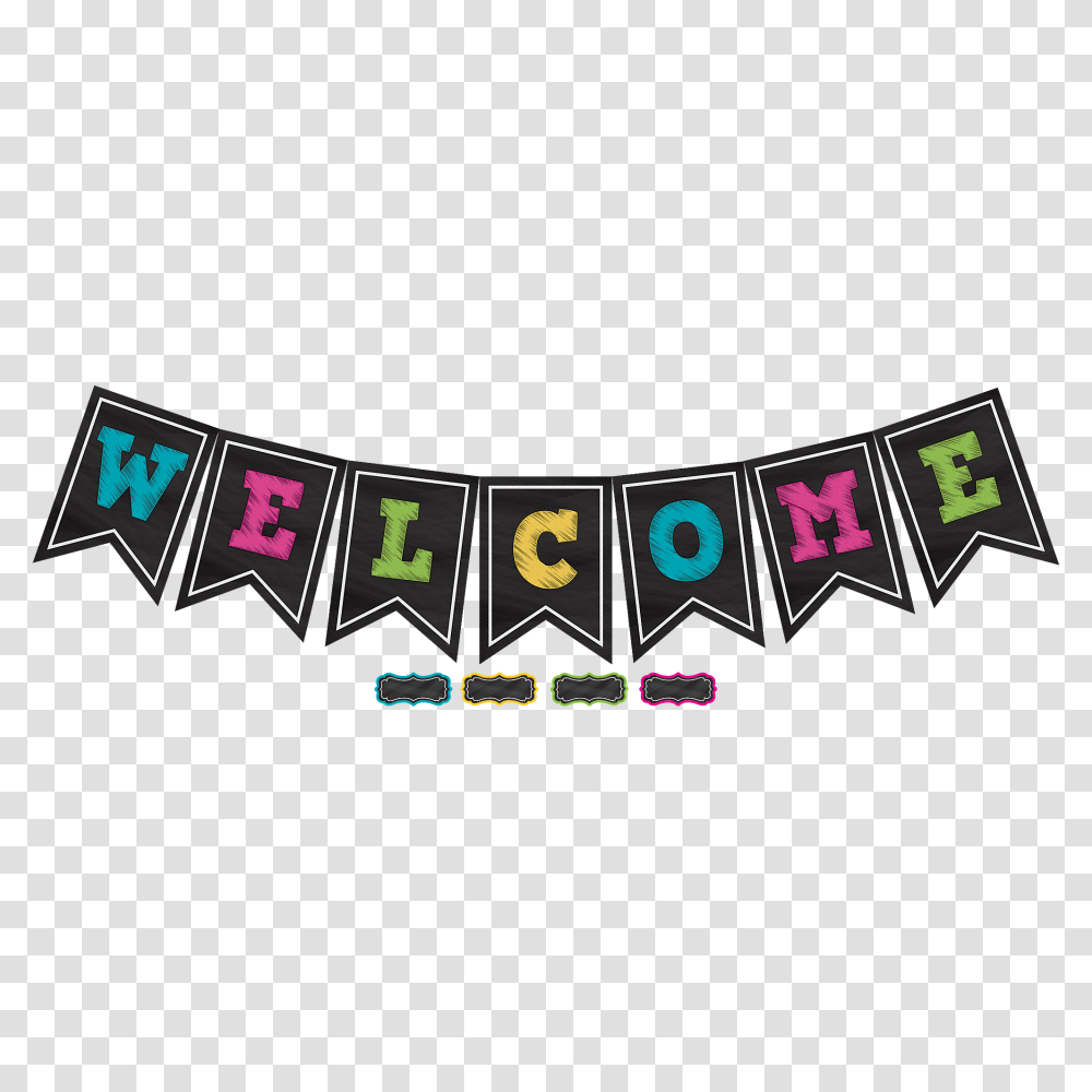 Chalkboard Brights Pennants Welcome Bulletin Board Display, Rug, Accessories, Accessory Transparent Png