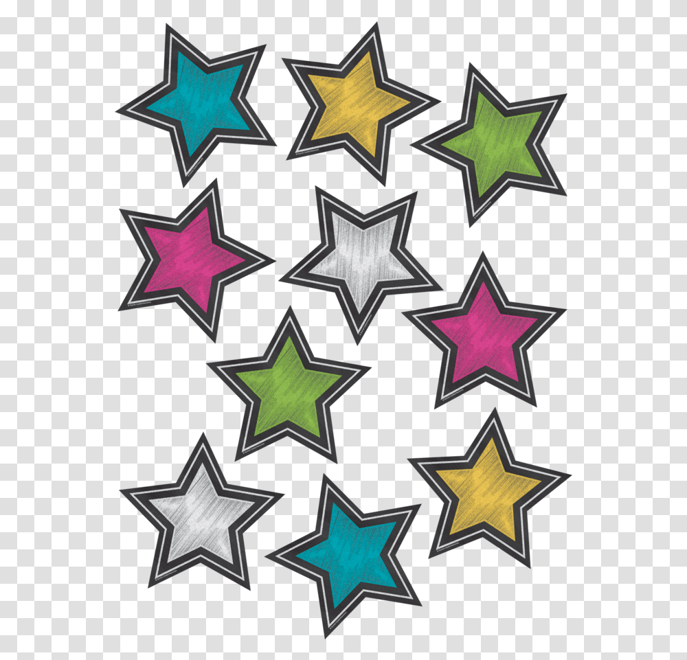 Chalkboard Brights Stars Accents Chalkboard Stars, Rug, Pattern, Symbol, Star Symbol Transparent Png