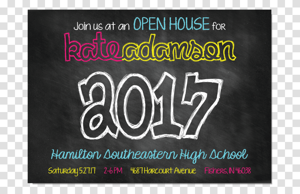Chalkboard Open House, Word, Poster, Advertisement Transparent Png