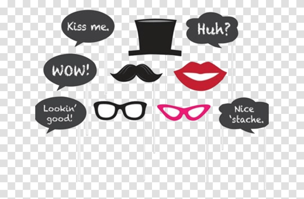 Chalkboard Photo Props X Party Photo Booth Props, Mouth, Lip Transparent Png