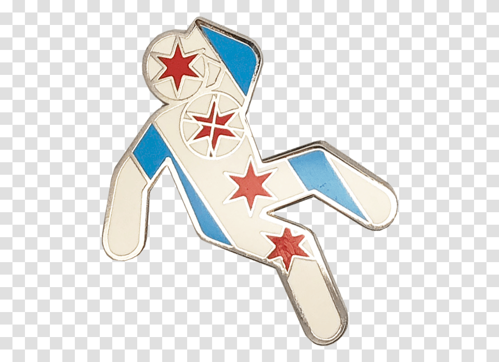 Chalkie Chicago Flag Lapel Pin Star Polygons In Art And Culture, Symbol, Logo, Trademark, Star Symbol Transparent Png